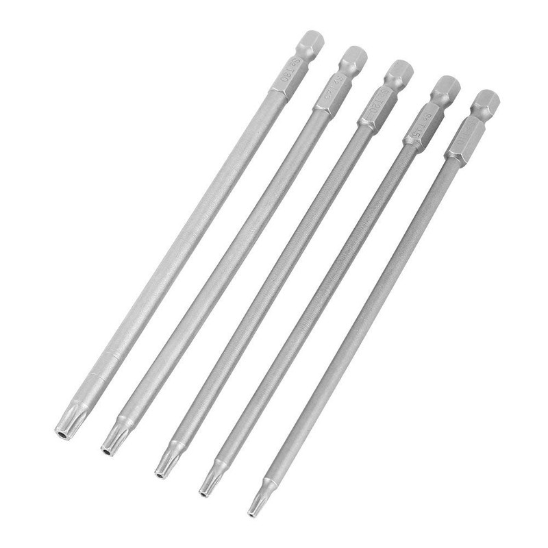 Torx Bit Set Long, 15pcsT10-T30 Magnetic Star Torx Screwdriver Bits,