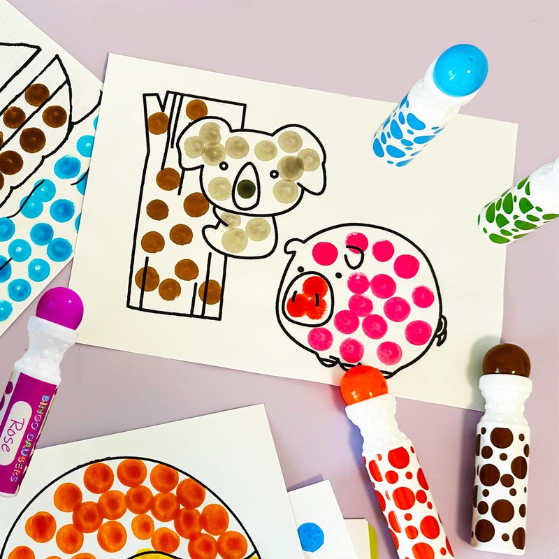 SEETOOOGAMES Bingo Daubers Dot Markers - Mixed Colors Set of