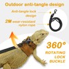 Bearded Dragon Leash and Harness Set - 3-Size Adjustable Soft