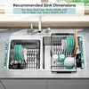 Urackify Dish Drying Rack in Sink - Expandable (14.5''-18''L) Over