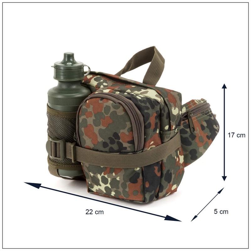 Commando Industries Bum Bag with Water Bottle Belt Bag Black