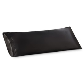 Bedsure Satin Body Pillow Cover 20x54 Inches - Black Body Pillowcase for Hair and Skin, Cooling and Silky Long Body Pillow Case Cover,with Envelope Closure for Women
