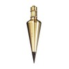 Starrett Solid Brass Plumb Bob with Replaceable, Hardened Steel Points