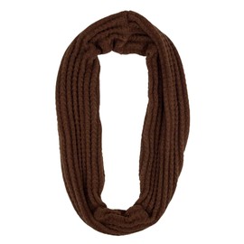 Humble Hilo Knitted Scarves Soft Warm Cozy Scarf Knit Scarf for Fall and Winter (Brown, Infinity)