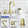 Widespread Bathroom Sink Faucet Brushed Gold 2 Handle 8 inch