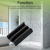 M6219 Sliding Shower Door Bottom Guide (2-Pack, Black) – 1/2"