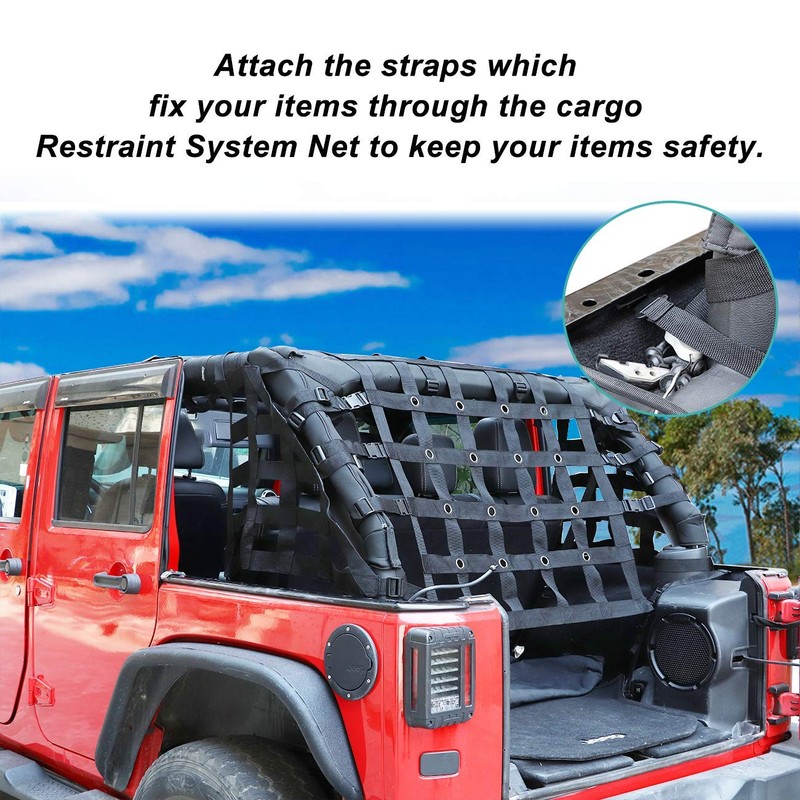 MFC New Black Trail Cargo Net Cargo Restraint System Net