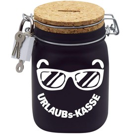 Money Box Holiday Fund Money Gift Idea Black L