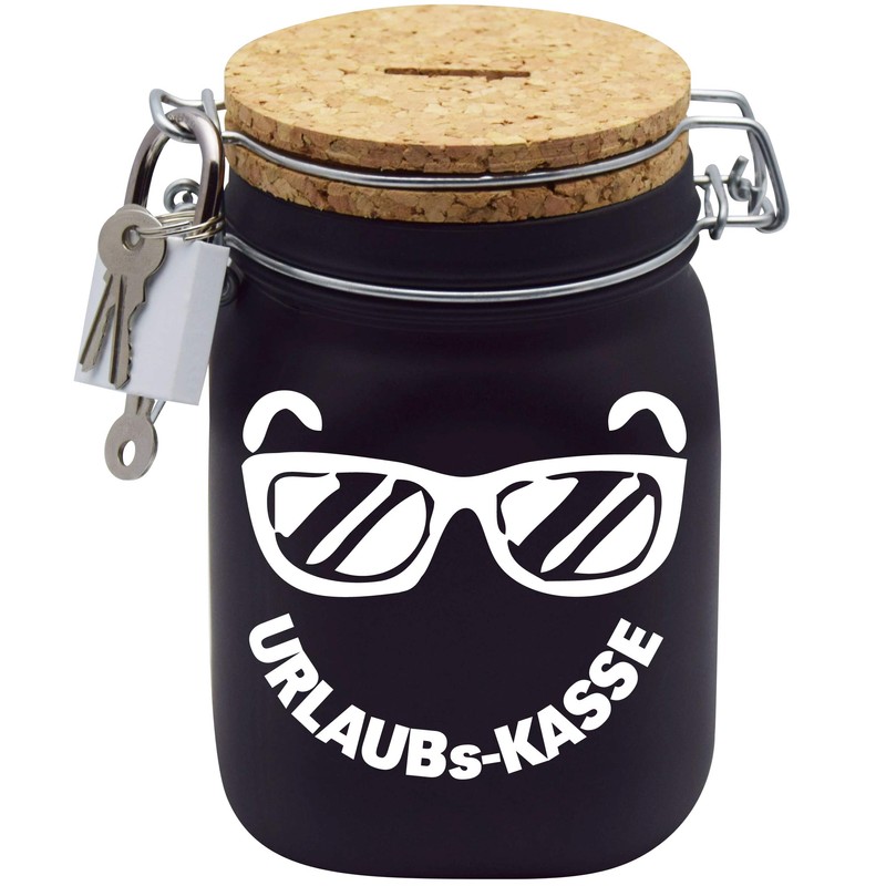 Money Box Holiday Fund Money Gift Idea Black L