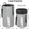 WISHPOOL Bolsa de lavandería extragrande de 106 L, bolsa de