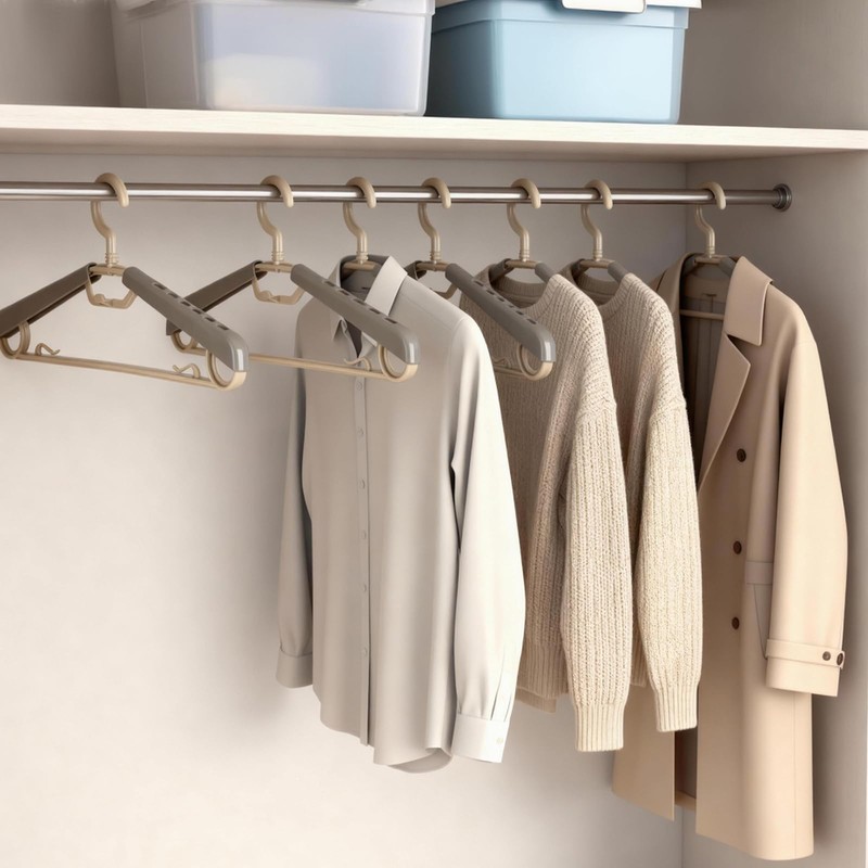 BonDream 6-Pack Heavy Duty Plastic Extra-Wide Arm 15"-23" Suits Clothes