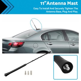 ALL IN RED BOX Universal Vehicle Antenna Replacement 11inch Roof Mount Car Radio Antenna Mast Flexible Anti Noise Beesting Antennae