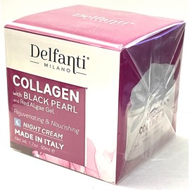 Delfanti Milano Collagen with Black Pearl & Red Algae Gel / night cream