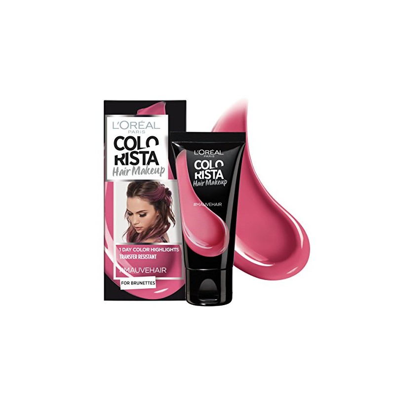 Colorista Hair Makeup Temporary Brunette Hair Colour, Mauve Purple