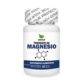 NATSA Treonato de Magnesio 60 cápsulas, calidad Premium