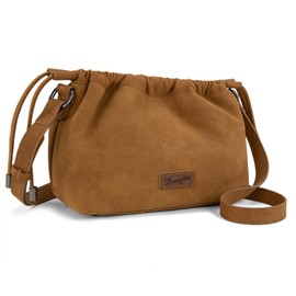 Wrangler Purse for Women Small Crossbody Bags Soft Lightweight Cross Body Purses Yellow Cute Drawstring Shoulder Bag with Adjustable Strap WG227-602YL