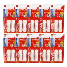 Nitoms H2940 10 Pack Removable Hooks Curtain Tassels, White, 0.9 x 0.8 x 29.5 ft (22 x 20 x 75 m), 2 Pieces