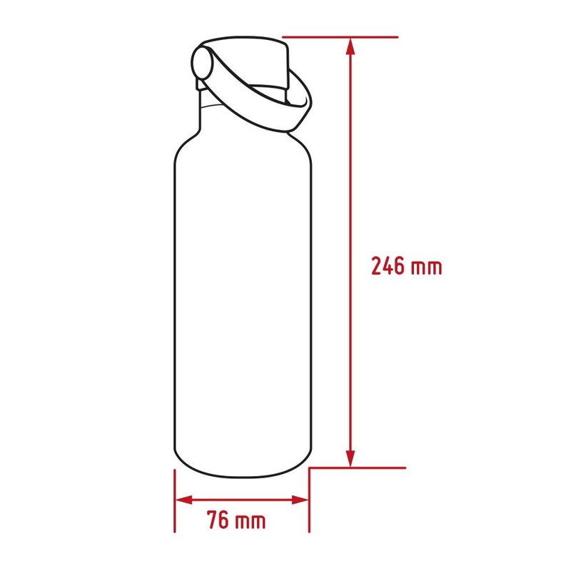 NERTHUS FIH 765 Thermos Flask Double Wall Handle Stopper for