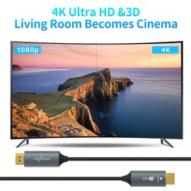 Twozoh Fiber Optic HDMI Cable 250FT, 4K Fiber HDMI to HDMI Cable 4K/60Hz (4:4:4 HDR10 HDCP2.2) 1440p 144Hz 18Gbps High Speed UHD Fiber HDMI Cord(75M)