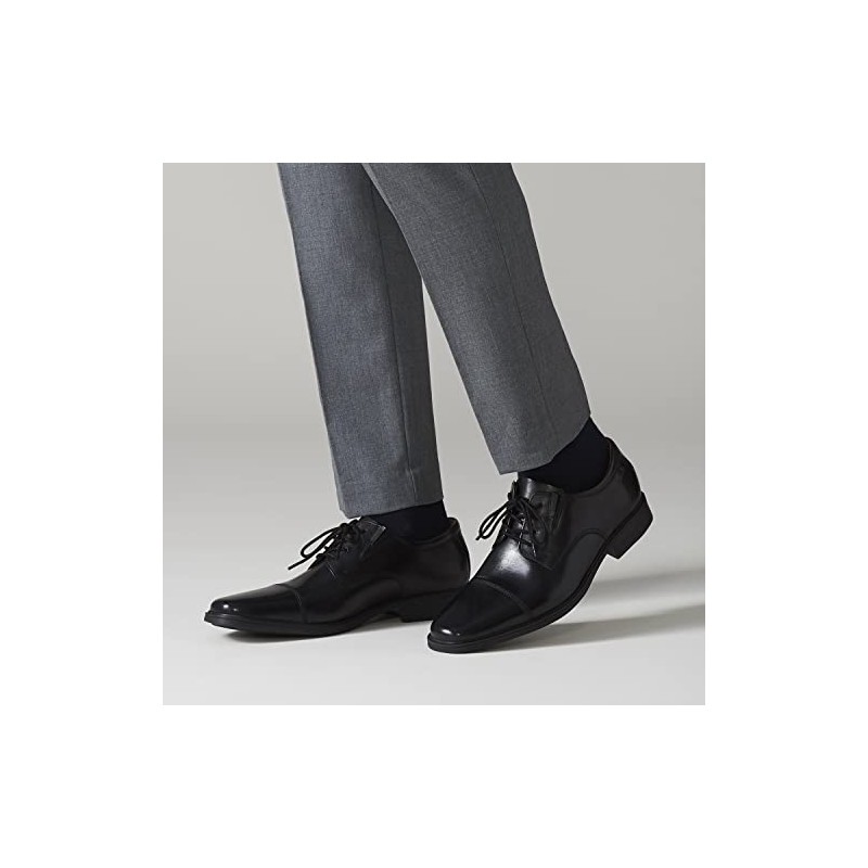 Tilden Cap Oxford, Black Leather