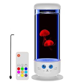 Dimind Volcano Lamp - Realistic Lava Lamp, Mini 9in USB Powered Night Light with Remote Control, 7 Color Changing LED, Perfect Relaxing Sensory Mood Light for Bedroom, Office & Party Decor