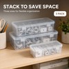 3-Pack Transparent Cable Organizer Storage Boxes with Lids and Dividers