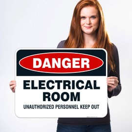 Sigo Signs, Electrical Room Sign, 18x24 Inches, Rust Free .063 Aluminum, Fade Resistant, Easy Mounting, Indoor/Outdoor Use, Made in USA