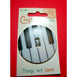 BLUMENTHAL LANSING CRAFTING with BUTTONS  1 3/4"   PIANO Thing we Love    1 CARD=1 BUTTON  Lot C19
