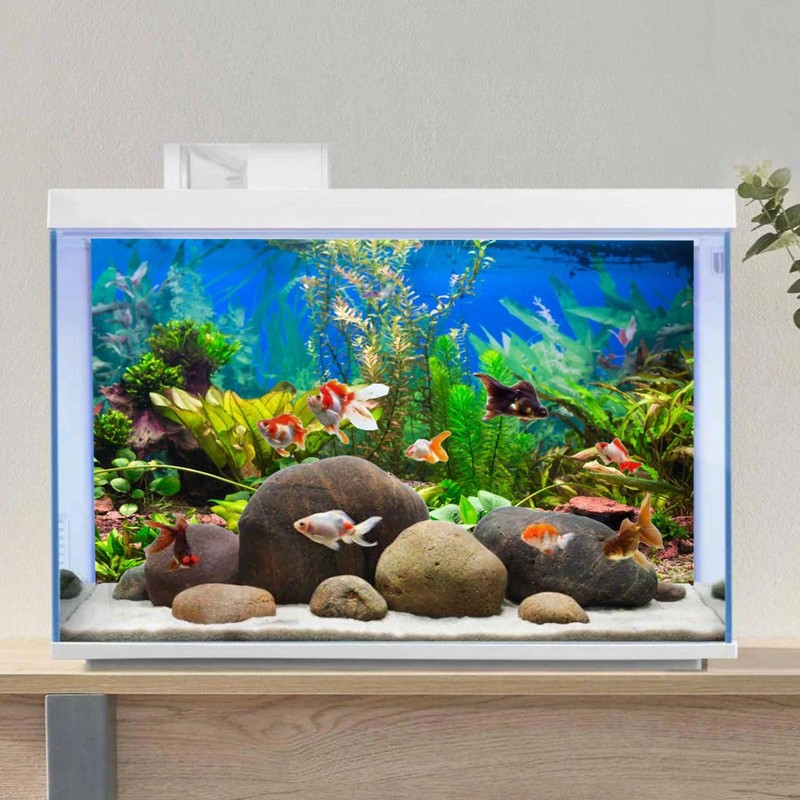AWERT 48x18 inches Aquarium Background Aquatic Plant River Bed &