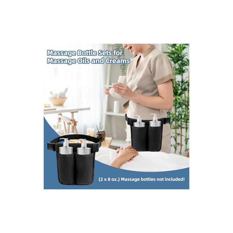 Massage Oil Bottle Holster, Adjustable Massage Lotion Holster for Therapist