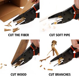 Heavy Duty Scissors All Purpose - Multipurpose Utility Cutter,6 in 1 Function,Availabe for Industry and Home Use,Cutting for Soft Pipe/Fibre/Wood/Iron Wire/Box/Paper