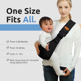 Baby Sling Carrier,New Upgrade Baby Carrier Newborn to Toddler, Baby Wraps Carrier with Adjustable Straps Baby Non-Slip Hip Seat Carrier Carrying 10-30 lbs (Black Sailboat)