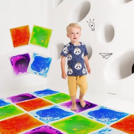 edusense Sensory Floor Tiles, Liquid Floor Tiles for Kids, Sensory Decorative Tiles fo...