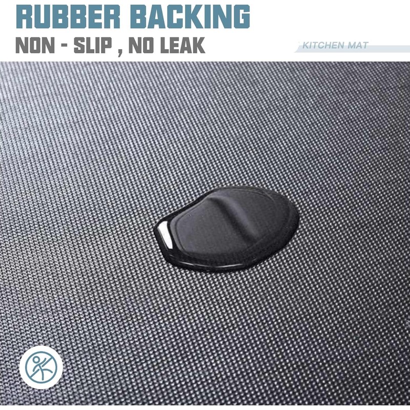 Kitchen Mat for Floor, Anti-Slip Kitchen Rug, Washable Kitchen Floor