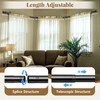 Bay Window Curtain Rods, U shaped Adjustable Curved Curtain Rods