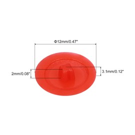 sourcing map 160PCS Screw Cap Covers, 12mm Waterproof Plastic Screw Decorative Caps for Phillips Cam Lock Nuts Self-Tapping Screws, Red