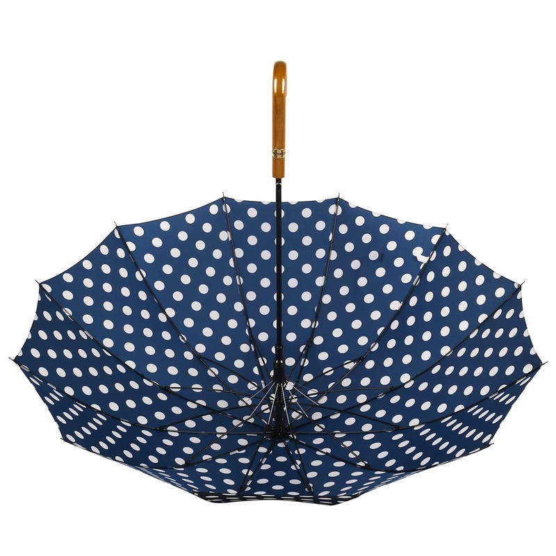 Agaric Classic Wooden Hook Handle J Stick Umbrella Auto Open