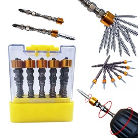 10 Pieces of 1/4 inch 6.35mm Hexagonal Cross Screwdriver bit Set can be Used for Various Electric Drills, Gypsum Board Drill bits for Impact Screwdrivers, with Cross Screwdriver bit Magnetic Ring
