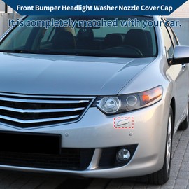 Hihaha Front Left Side Bumper Headlight Washer Nozzle Cover Cap for Honda Accord VIII 8 CP1 CP2 CP3 2008-2010 Bumper Trim Nozzle Cover 1 Pcs Gold Tone