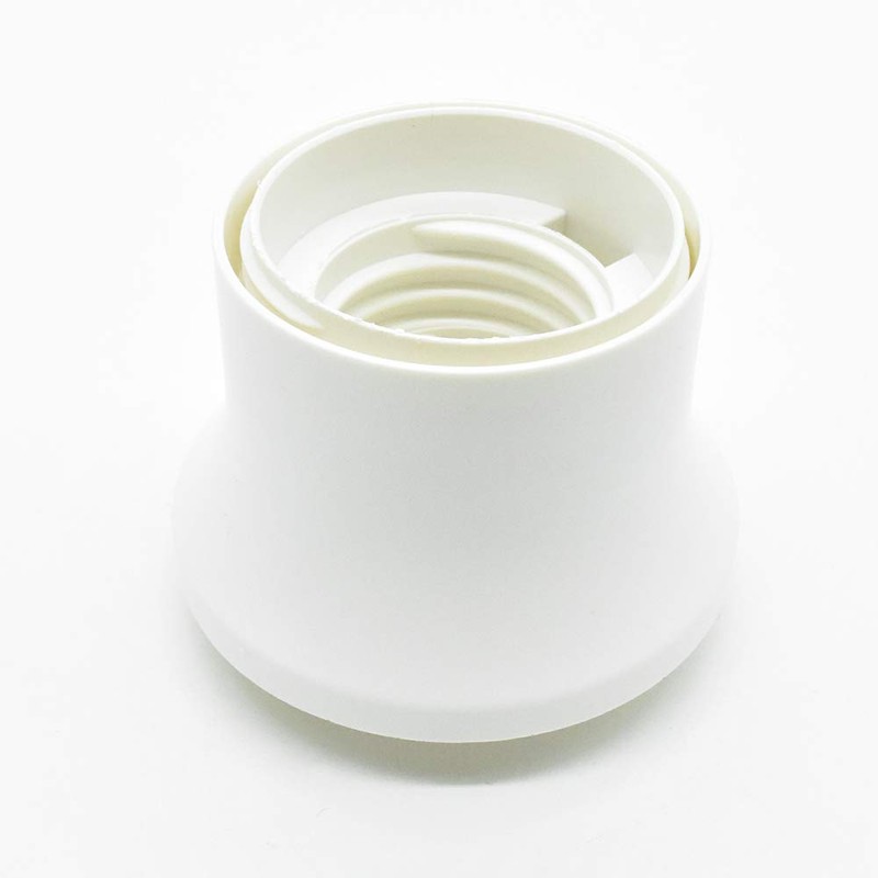 High Screw Ring E27 Plastic White Diameter 57.5 mm Height