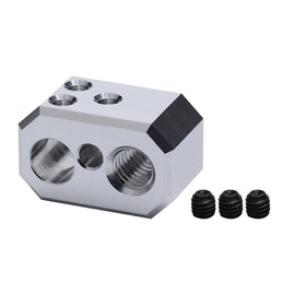 2pcs Aluminum Block Hotend Heaterblock Compatible with Prusa I3 MK4 MK3.9 XL Project Nextruder Hotend Heating Block Accessories Parts (HeatBlock)