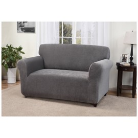 Madison Love-CHL Kathy Ireland Day Break Loveseat Slipcover, Charcoal