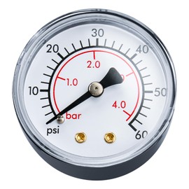 ECX27091 Pool Filter Pressure Gauge Replacement for Hayward Filter, Back Mount Dial Water Pressure Gauge