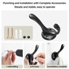 Ruiziiz Black Towel Hook 6 Pack Coat Robe Hook Heavy
