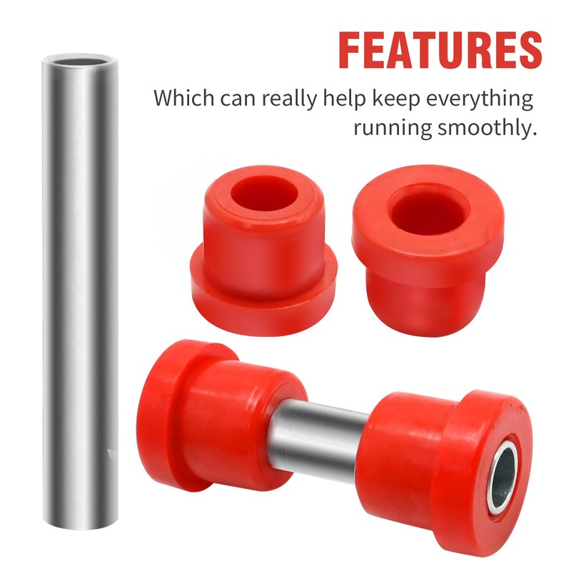 CADUFUELLY 1012303 Front Rear Leaf Spring Bushing Sleeves Kit, Golf
