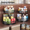 Lazy Susan Organizer Spice Rack - 2 Tier Height Adjustable
