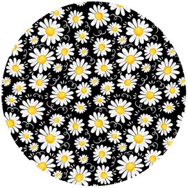 Andreas Silicone Non-Slip 6.25" Jar Opener, Easy Lid Opener, Made with Silicone and Fabric, Dishwasher Safe, Garlic Peeler, Daisy, 6.25 inch