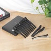 Professional Hair Clips, 12pcs/set Non-slip Silicone Band Design Hair Clips,