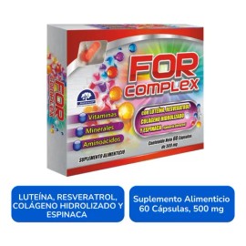 For Complex 60 Caps 500mg Suplemento Con Luteína Natutech Sin Sabor