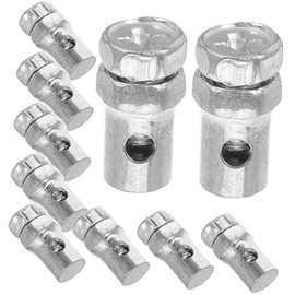 Parliky 10pcs Mini Motorcycle Brake Throttle Cable Ends Replacement Kit for Go Kart Lawn Mower and Scooter Heavy Duty Adjustable Cable Stops